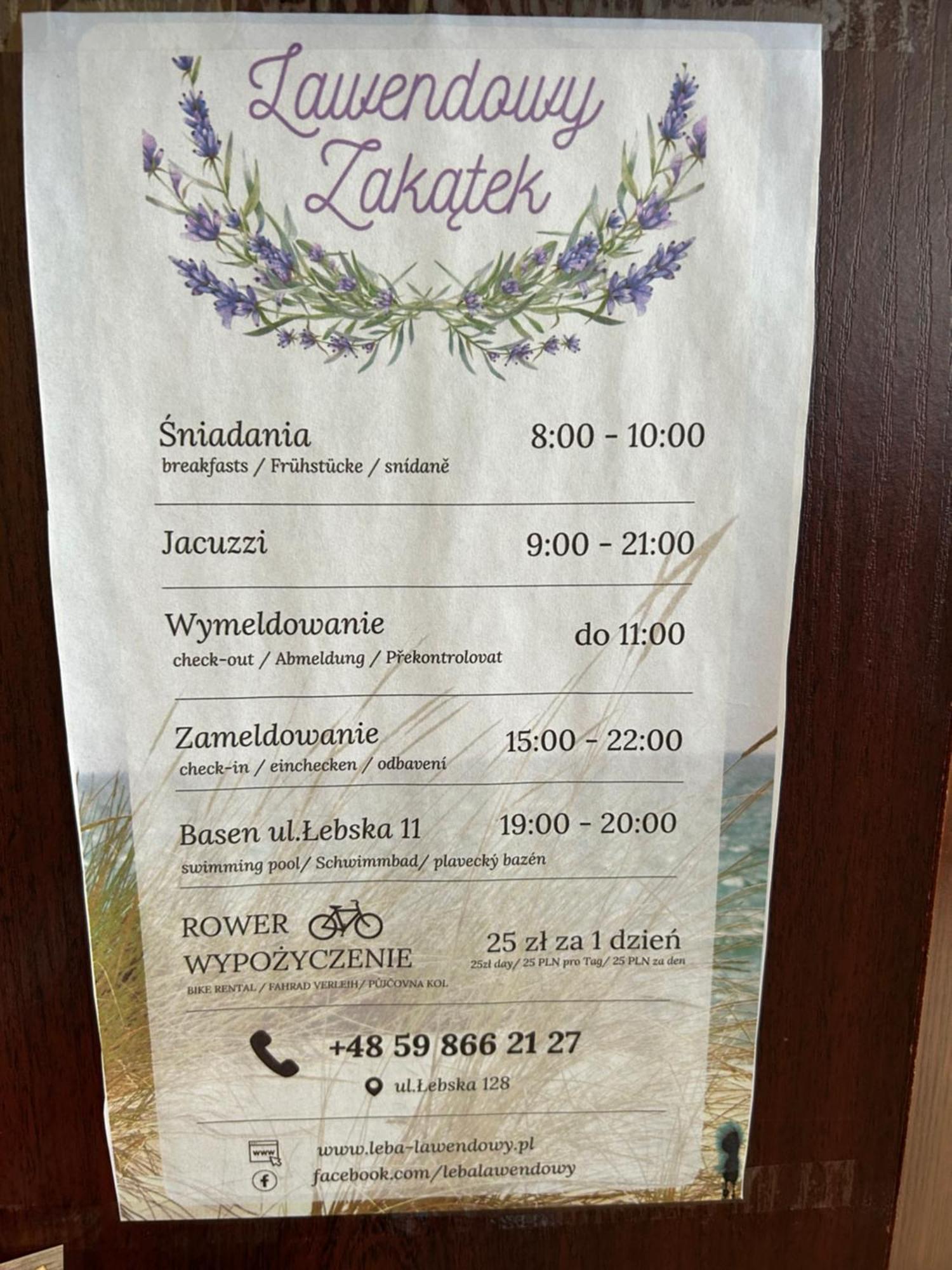 Lawendowy Zakatek Bed & Breakfast Łeba Dış mekan fotoğraf